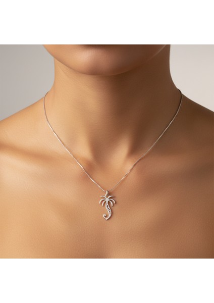 925 Ayar gümüş kolye palmiye ağacı SM8506 fırsatları