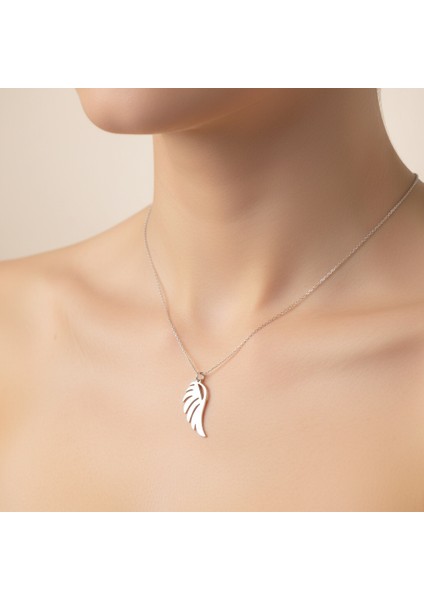 925 Ayar gümüş kolye melek kanadı SM6380 fırsatları