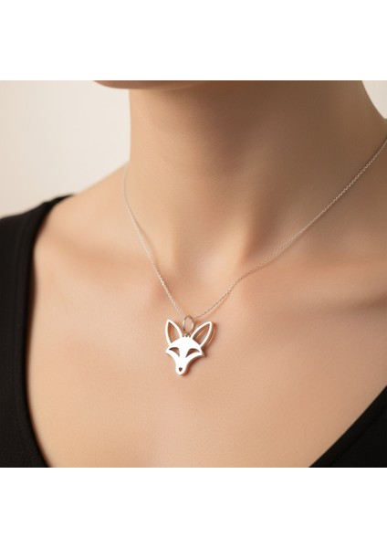925 Ayar gümüş kolye tilki SM6950 fırsatları