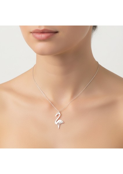 925 Ayar gümüş kolye flamingo SM6912 fırsatları