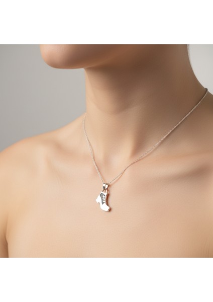 925 Ayar gümüş kolye bot SM6892 fırsatları