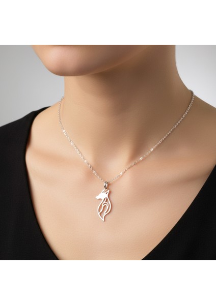 925 Ayar gümüş kolye tilki SM6958 fırsatları