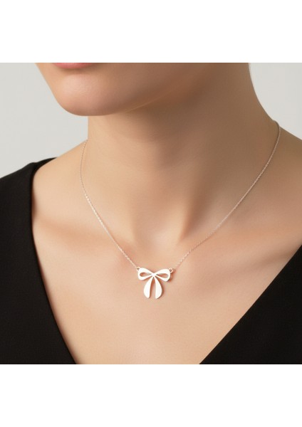 925 Ayar gümüş kolye papyon SM6864 fırsatları