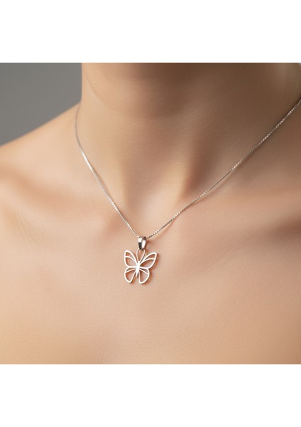 925 Ayar gümüş kolye kelebek SM6826 fırsatları