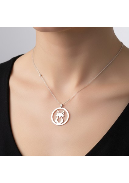 925 Ayar gümüş kolye tilki SM6949 fırsatları