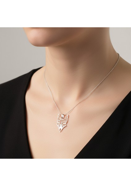 925 Ayar gümüş kolye tilki SM6952 fırsatları