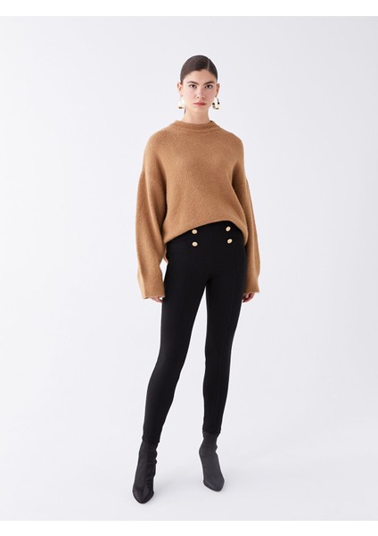 Yeni Sezon Beli Lastikli Kadın Tayt Pantolon