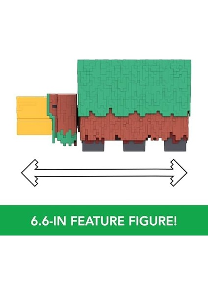 Minecraft Sniffer Aksiyon Figürü, Oyuna Doğru Sesler ve Pikselli Tasarımlı 3,25 Inç Ölçekli modelleri