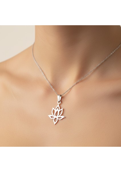 925 Ayar gümüş kolye lotus SM7439 fırsatları
