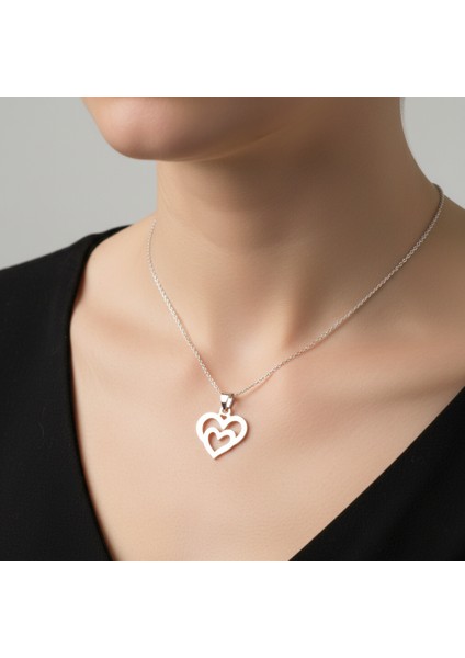 925 Ayar gümüş kolye kalp SM7450 fırsatları