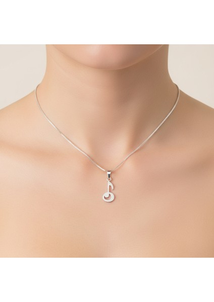 925 Ayar gümüş kolye müzik notası SM7616 fırsatları