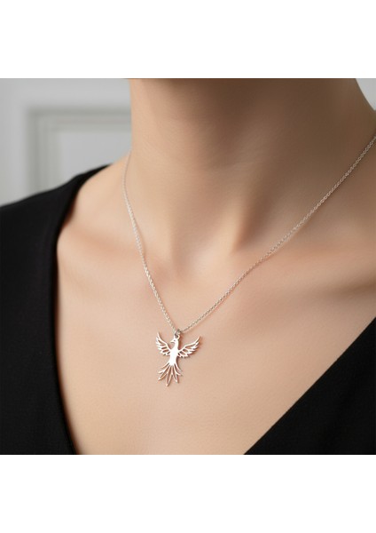 925 Ayar gümüş kolye anka kuşu SM7773 fırsatları