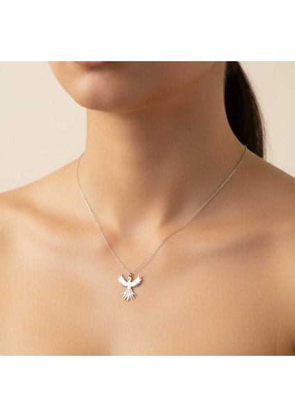 925 Ayar gümüş kolye anka kuşu SM7775 fırsatları