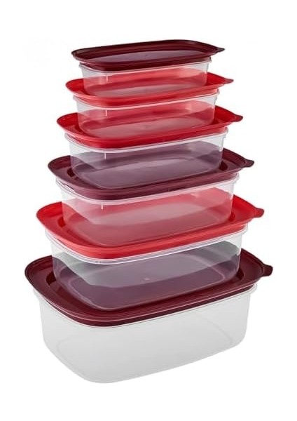 7.6 Litre -Red Velved 6'lı Saklama Kabı Seti - Sebze Saklama Seti - Bakliyat Saklama Kabı - Mutfak Düzenleyici - Buzdolabı Organizeri fiyatları