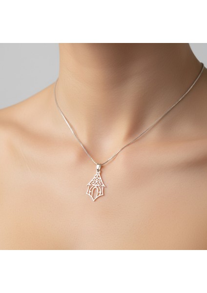 925 Ayar gümüş kolye Zencefilli Ev SM9254 fırsatları