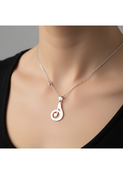 925 Ayar gümüş kolye müzik notası SM7612 fırsatları