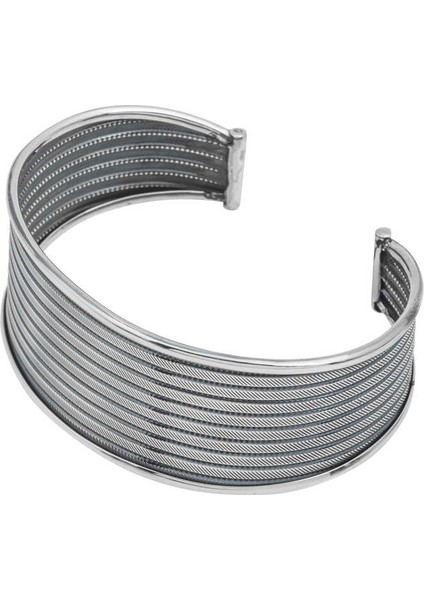 925 Ayar Gümüş Eskitme Desenli Kadın Bilezik T6857 (770770) fiyatları