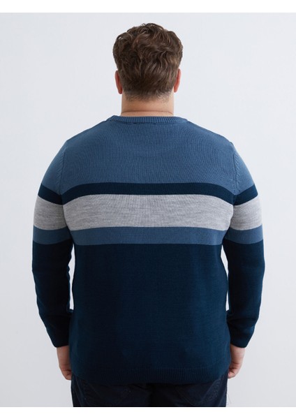 Yeni Sezon Bisiklet Yaka Renk Bloklu Erkek Triko Kazak fırsatları