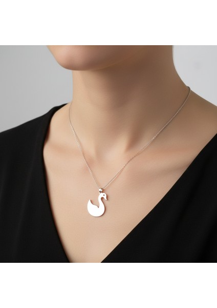 925 Ayar gümüş kolye kuğu SM8207 fırsatları