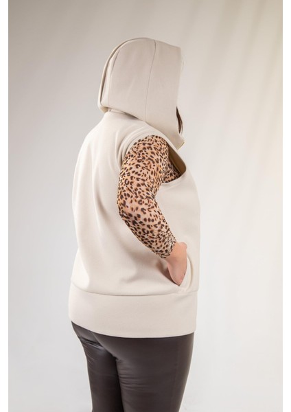 Kadın Büyük Beden Kaşe Bej Yelek fırsatları