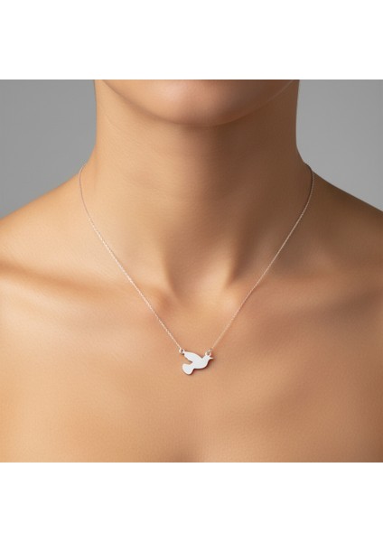 925 Ayar gümüş kolye Martı SM7995 fırsatları