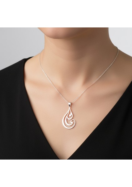 925 Ayar gümüş kolye dalga SM8439 fırsatları