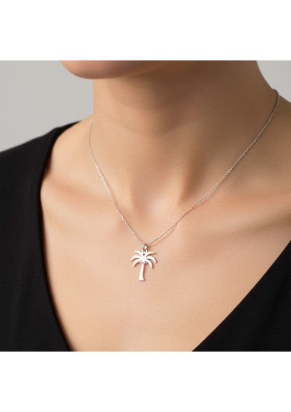 925 Ayar gümüş kolye palmiye ağacı SM8524 fırsatları