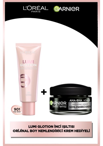 Glotion All-In-One Doğal Işıltı 901 & Garnier Air Charcoal Day Cream 50ML