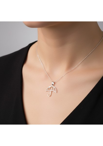 925 Ayar gümüş kolye şemsiye SM8756 fırsatları