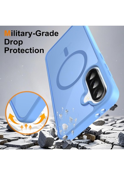 Samsung Galaxy A26 Uyumlu Kamera Lens+Ekran Koruyucu Magsafe Şarj Destekli Iz Tutmaz Mat Kapak modelleri