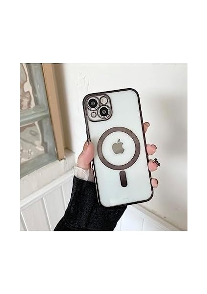 Aks 14 Için Kablosuz Şarj ile Uyumlu, Kamera Lens Korumalı Kılıf Siyah modelleri