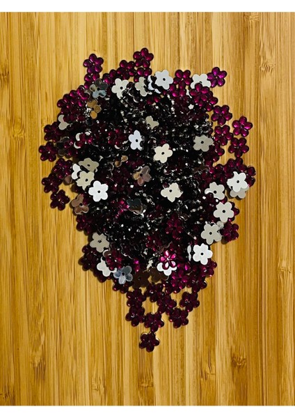 Papatya Işleme Pul. Paket Içi Tahmini 230 Adet. Renk: Yakut.