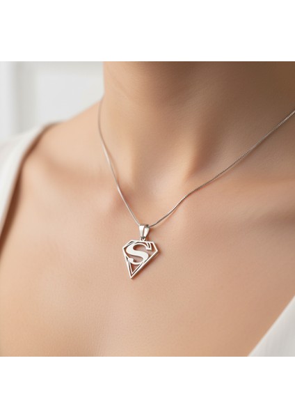 925 Ayar gümüş kolye Süpermen SM9212 fırsatları
