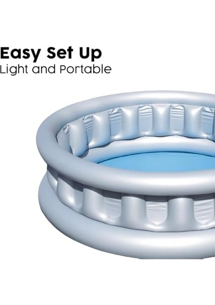 Büyük Metalik Uzay Gemisi Şişirilebilir Havuzu (152X43 Cm) 51080 modelleri