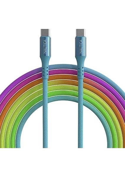 C38 Type-C To Type-C 65W LED Işıklı Şarj ve Kablosu 1.2m Çok Renkli modelleri