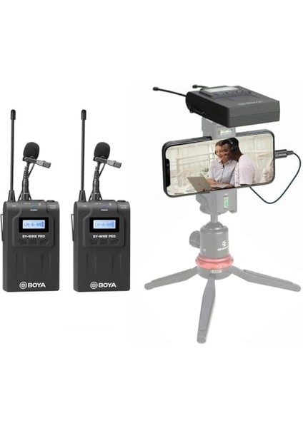 Boya By-Wm8 Pro-K2 Uhf Çift Kanallı Kablosuz Mikrofon Sistemi fiyatları