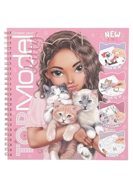 13038 Kedileri Tasarlamak Için 47 Sayfalı Kitabınızı Oluşturun, Motifler, 5 Çıkartma Sayfası Içerir, Çok Renkli fiyatları