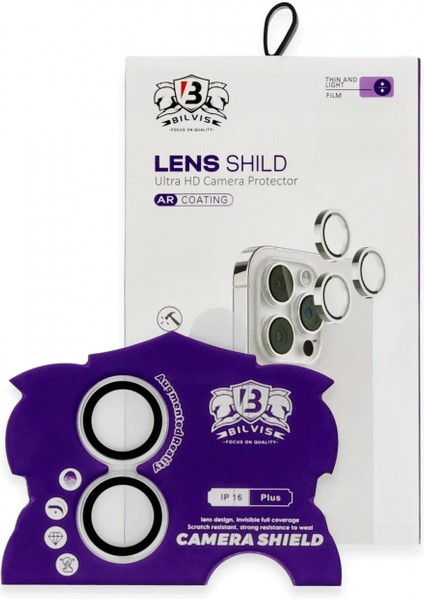 Ieg iPhone 16 Bilvis Titan Kamera Lens - Gümüş