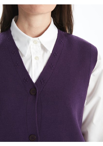 Yeni Sezon V Yaka Kadın Triko Yelek fırsatları