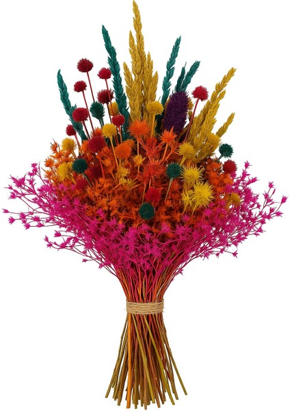Renkli Kurutulmuş Çiçek Buketi Seti Tekli Dekoratif El Yapımı Kalıcı Buket Ev & Ofis Süsleme fiyatları