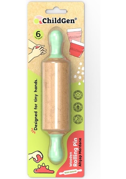 Ahşap Merdane-Yeşil