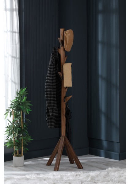 Ahşap Ayaklı Askılık Portmanto Modern Elbise Askısı 175 cm Ceviz - Meşe - Beyaz - Gri fiyatları