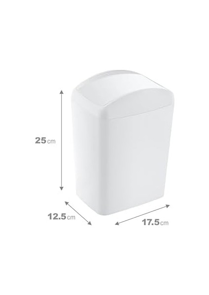 Soft Çöp Kutusu Döner Kapak 5 Lt Beyaz fiyatları