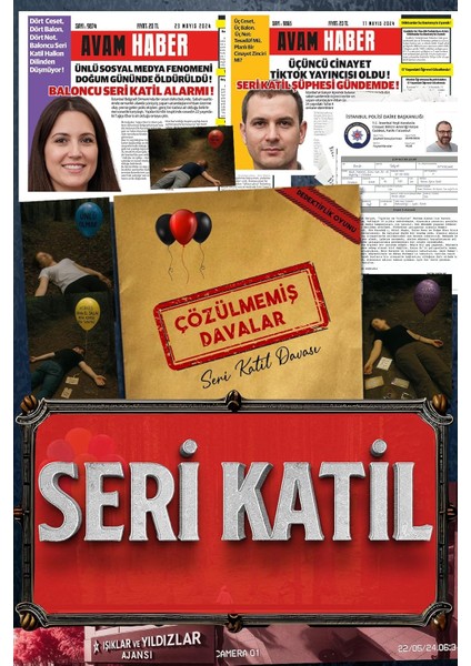 Davalar Dedektiflik Suç Çözümleme Oyunu Seri Katıil Dosyası - Gizem Bulmaca Cinayet Çözme Kutu Oyunları - Katil Bulma Oyunu - Suçlu Kim, Cinayeti Çözebilir Misin? (Dava-7)