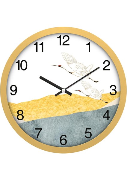 30 cm Gerçek Cam Sessiz Mekanizma Duvar Saati