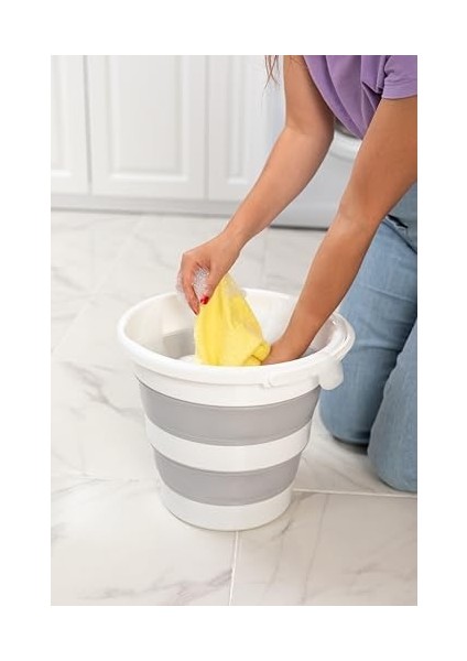 Kapısı Pratik Katlanabilir Akordiyon Plastik Kova 12,8 Lt fiyatları