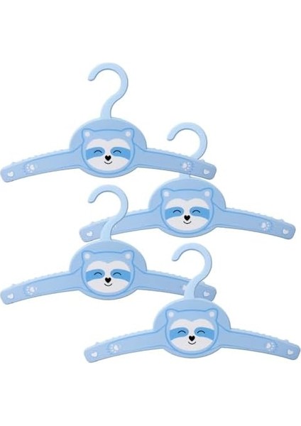 Sevimli Mavi Ayıcık 4'lü Plastik Çocuk ve Bebek Askısı, Bebek Askı Seti, Çocuk Askı Seti modelleri