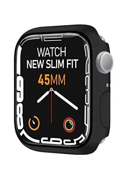 Labs 8/7 Uyumlu New Slim Fit Kılıf 45MM, Ekran Koruyuculu Akıllı Saat Kılıfı (Siyah) fiyatları