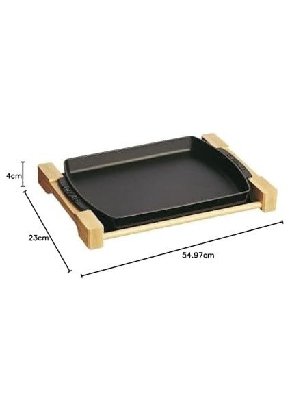 Specialities Ahşap Altlıklı Döküm Servis Tabağı, Siyah modelleri