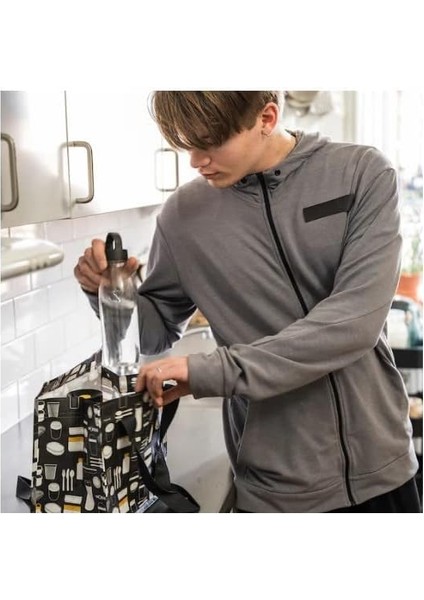 || Beslenme Çantası | Saklama Çantası | Desenli Gri | MALZEMELER:%100 Polipropilen | Ofis / Kolej ve Okul Için modelleri